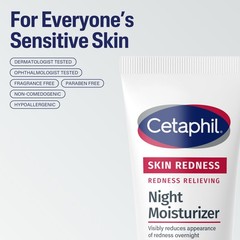 Cetaphil Redness Relieving Night Cream Face 1.7 Fl Oz (Pack of 1), white