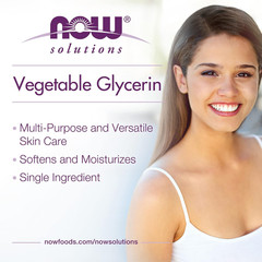 NOW Solutions, Vegetable Glycerin, 100% Pure, Versatile Skin Care, Softening and