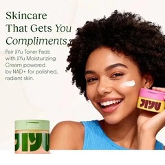 JiYu Korean Skincare Glow-Up Bundle – Toner Pads & NAD+Ant Aging Moisturizing Cr