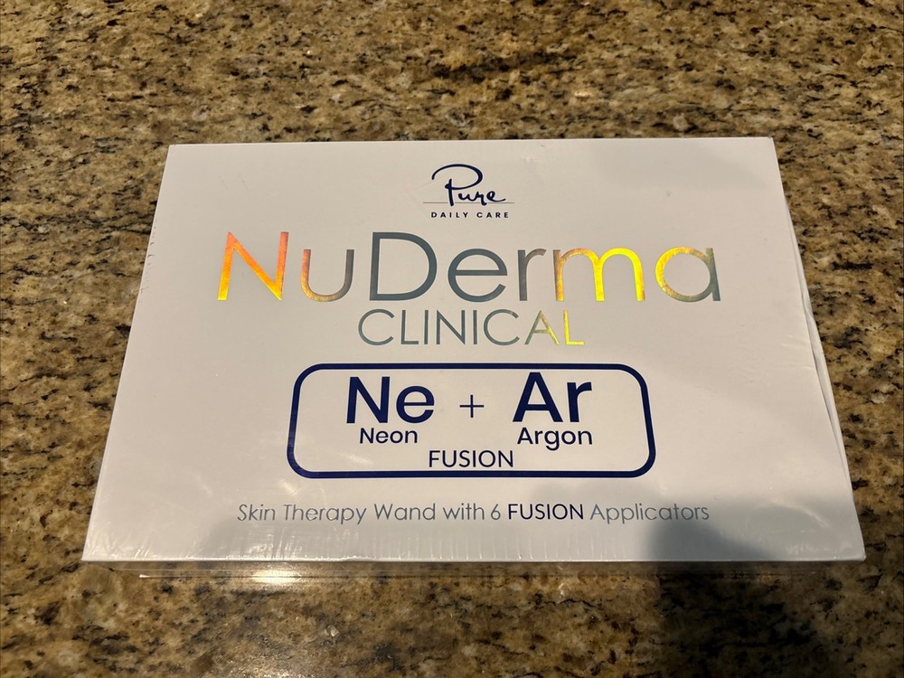 Pure Daily Care NuDerma Clinical Ne+Ar Skin Therapy Wand w/6 Fusion Applicators