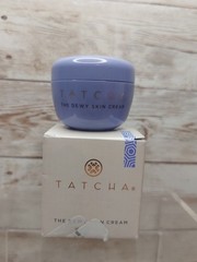Tatcha The Dewy Skin Cream 0.34oz / 10ml Travel Size Face Moisturi Open Bottle