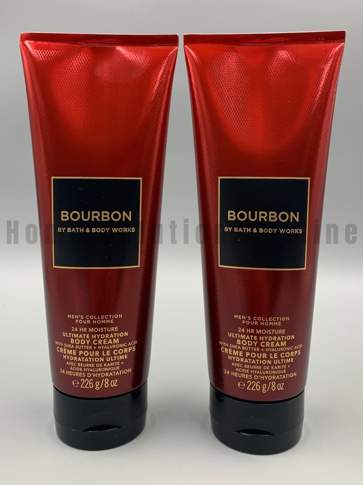 Bath & Body Works Men&rsquo;s Bourbon Ultimate Hydration Shea Cream S/2 8 Oz #2031
