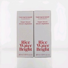 (×2) The Face Shop Rice Water Bright Vegan Serum – 30ml 1.01oz – Niacinamide NEW