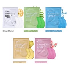 Yeokoe Under Eye Patches for Dark Circles,Eye Mask 20Pairs, Mix5color