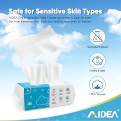 AlDEA Face Towels Disposable-600Ct, Clean Facial Towels, Face Towelettes…..258