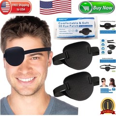 Full Coverage Black Eye Patch Set – Perfect for Lazy Eye Recovery & Cosplay