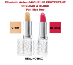 Elizabeth Arden 8 Hour Lip Protectant Lip Balm in Clear & Blush Full Size Duo
