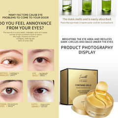 60/120 Pieces Eye Mask Avocado Gold Moisturize Firming Improve Eye Bag Eye Patch