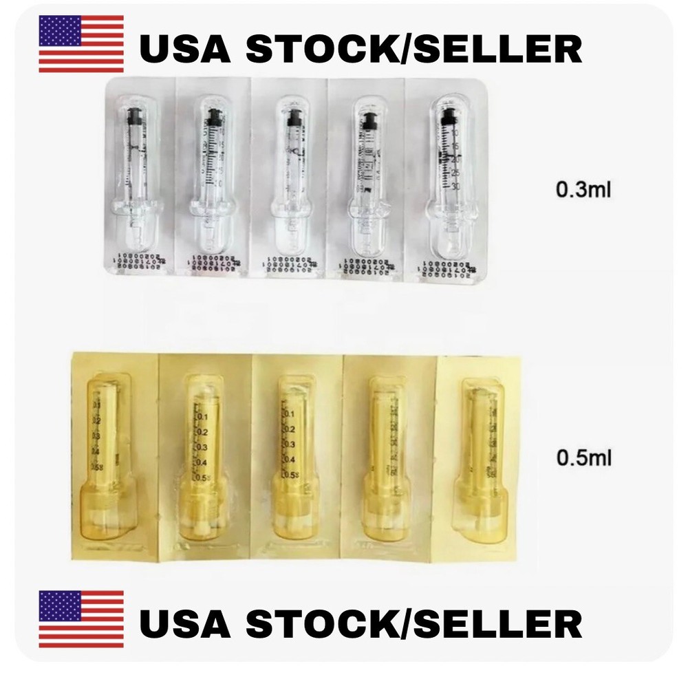USA! 10 Pcs 0.3ml / 0.5ml Empty Container Nozzle Adapter Non Invasive Disposable
