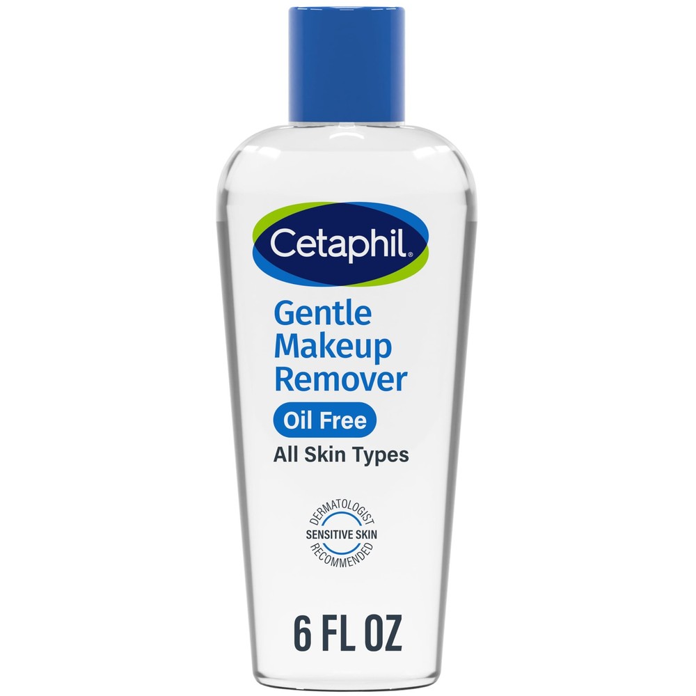 Cetaphil Gentle Waterproof Makeup Remover, 6 Fl Oz (Pack of 1), white