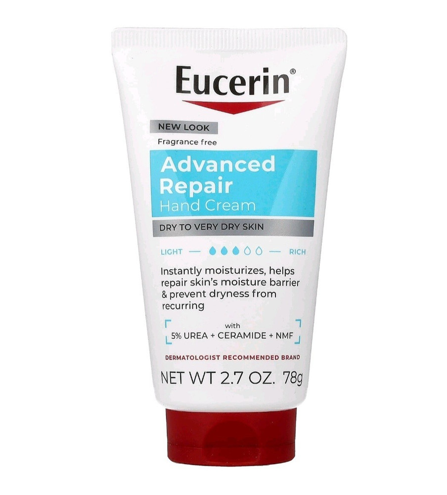 Eucerin Advanced Repair Hand Cream Fragrance-Free Dry Skin Moisturizer 2.7 oz