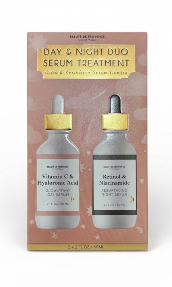 Provence Beauty Day Night Duo Serum Treatment Glow Resurface Serum Combo 2oz NIB