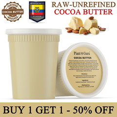 Raw Cocoa Butter 32 oz 100% Pure Natural Unrefined Organic FOOD GRADE Cacao Bean