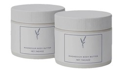 2 Pack Magnesium Body Butter 4oz Sleep Cream Relaxation Moisturizer Shea Aloe