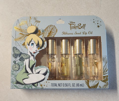 Taste Beauty Disney Tinker Bell Hibiscus seed Lip Oil 4 Mini SPF 15 0.56 oz New