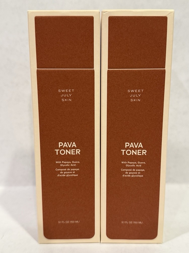 2x Sweet July Skin PAVA TONER 5.1 fl oz/ 150 mL Gentle Resurfacing NIB Lot of 2