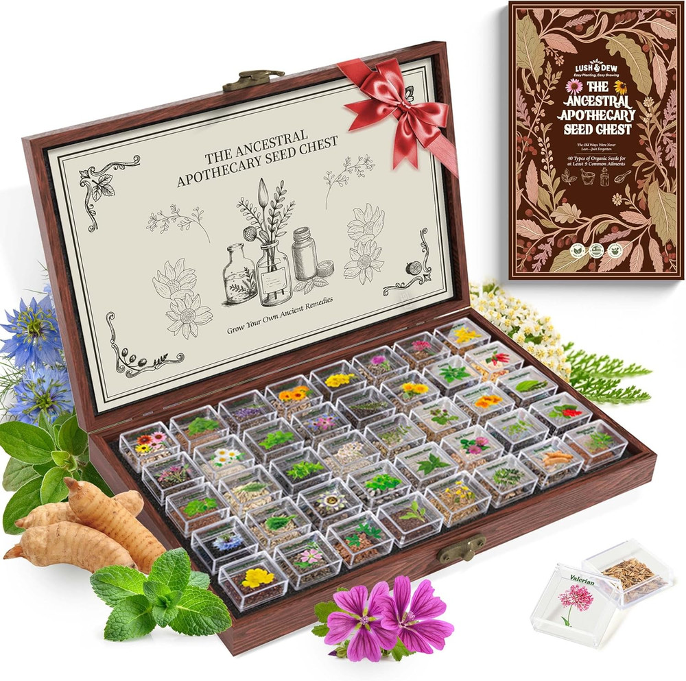 Herb Seed Kit: 36,000+ Non-GMO Heirloom Seeds for Medicinal Gardening