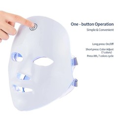 7 Colors LED Facial Mask Light Therapy Face Neck Skin Rejuvenation Beauty Tool