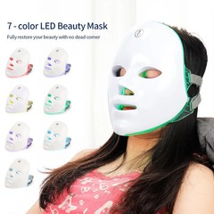 7 Colors LED Facial Mask Light Therapy Face Neck Skin Rejuvenation Beauty Tool