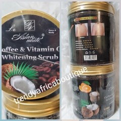 Le AsianWhite coffee & vitamin C, sea salt exfoliating scrub. 15 oz jar x 1