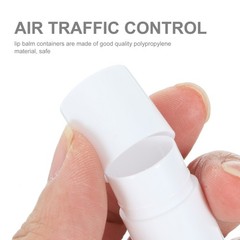 50Pcs Lip Balm Tube White with Caps Push Wheel Style Empty Durable PP Material
