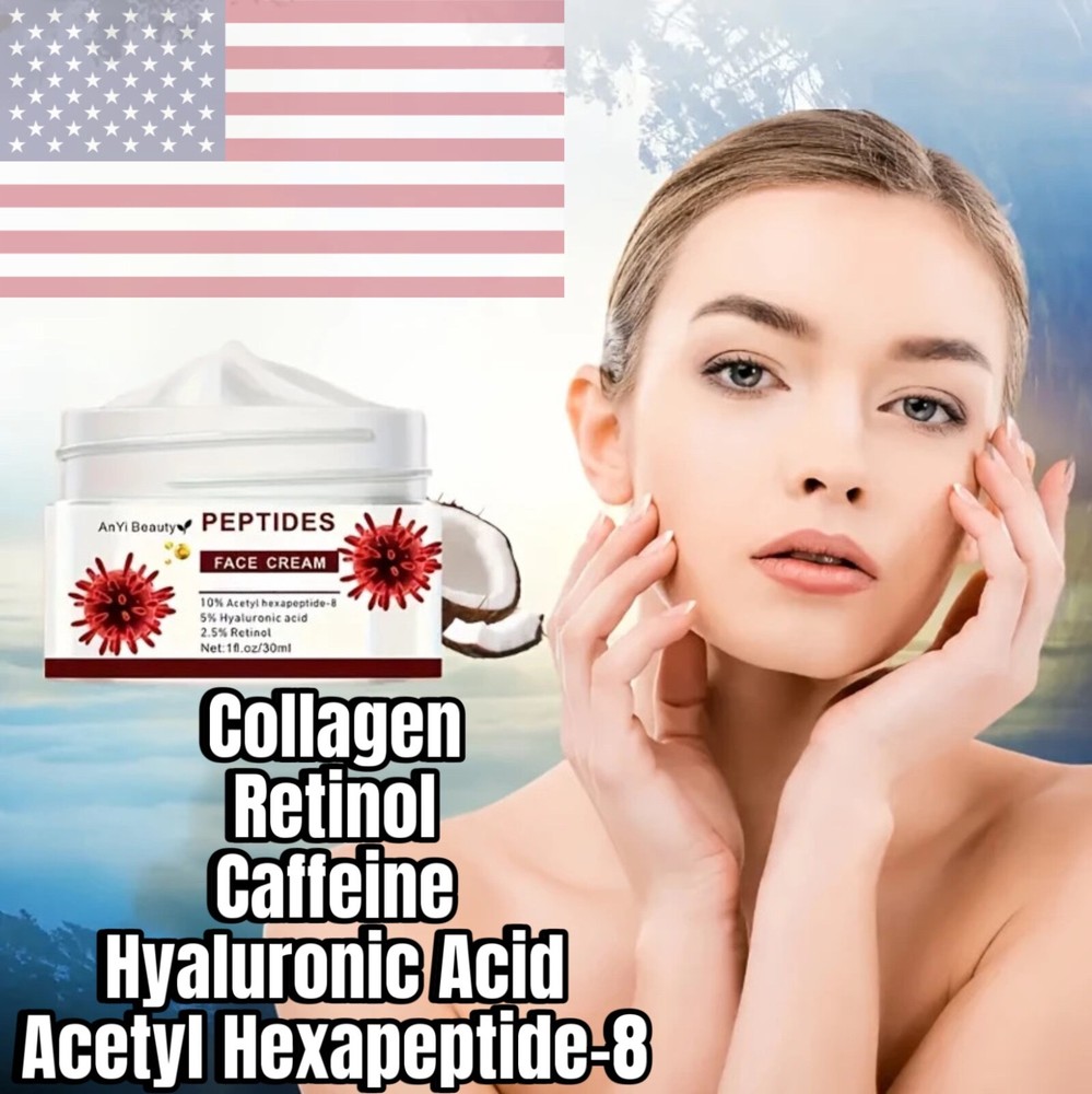 Peptide Face Cream Anti Aging Collagen Protein Fine Lines Plump Firm Skin Cream