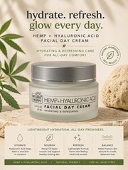 Natural Therapy Hemp +Hyaluronic Acid Anti-Aging & Hydrating Day Cream (1.69 oz)