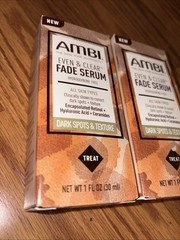 New Lot Of 2 Ambi Even & Clear Fade Serum Dark Spots & Texture 1 Fl Oz