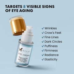 Eclat 1 Fl Oz (Pack of 1), Brightening Eye Cream with Natural Age Erasers