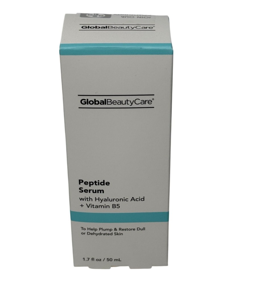 Global Beauty Care Peptide Serum Hyaluronic Acid Vitamin B5 1.7 oz Hydrating