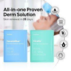ZealSea Cicalix & Ceramidbar Face Masks Skincare, Allinone Proven Derm Soluti…