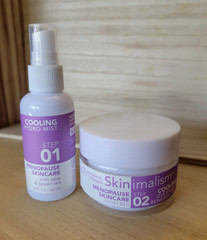Skinimalism Menopause Skincare Cooling Face Set: Hydro-Mist 2 fl oz + Gel 1.8 oz