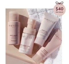 Wander Beauty Bright On Time Mini Taskers Skincare Essentials Set NIB Sealed 4pc