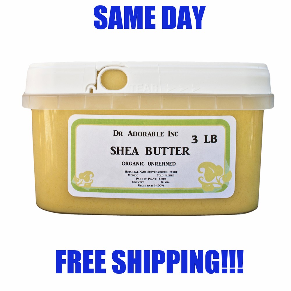 RAW UNREFINED SHEA BUTTER ORGANIC COLD PRESSED PURE 2 OZ 4 OZ 8 OZ-UP TO 12 LB