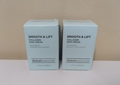 2x Global Beauty Care Smooth & Lift Collagen Skin Cream 1.7 oz Peptides