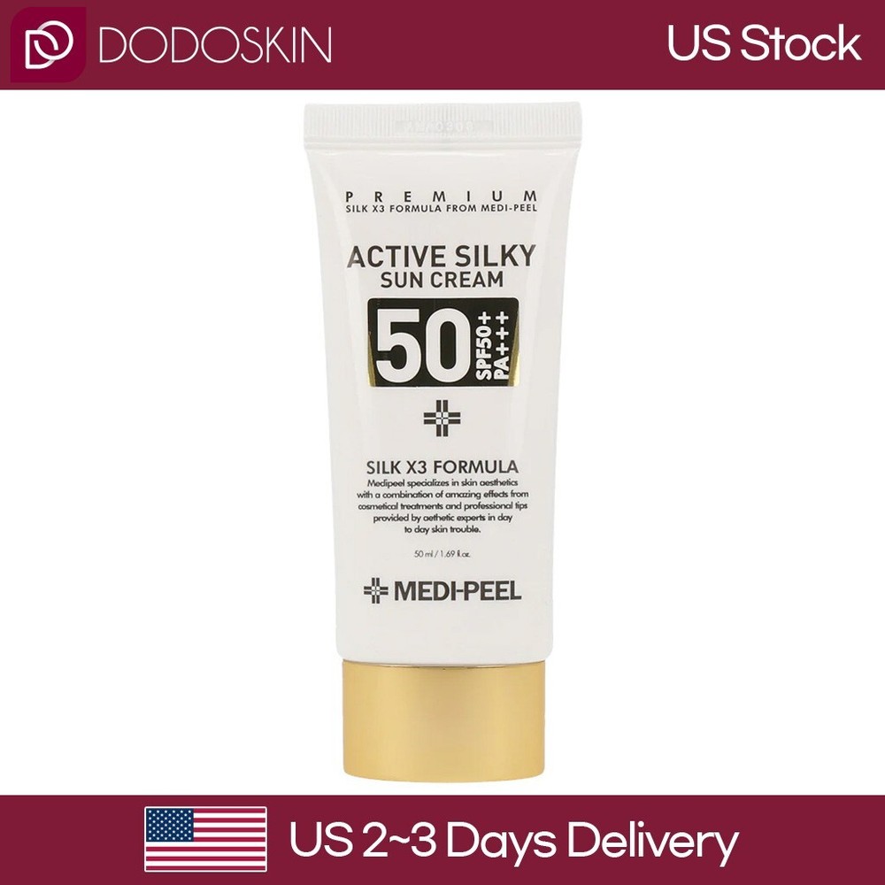 US SELLER MEDI-PEEL Active Silky Sun Cream SPF50+ PA+++ 50ml