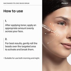 [ FRANKLY ] Niacinamide 15% & Zinc Beads 1.2% Serum 30ml / 1 fl.oz