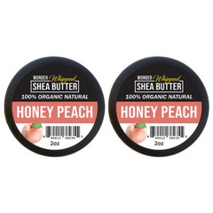 WONDER Natural Whipped Shea Butter * Honey Peach * 2oz – Pack of 2