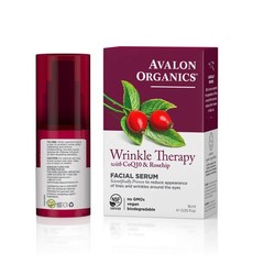 Avalon Organics Wrinkle Therapy Facial Serum with CoQ10 and Rosehip Oil 0.55oz