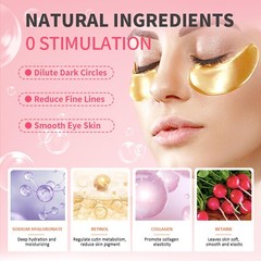 30 Pairs 24K Gold Eye Masks & Lip Masks, Under 2 Fl Oz (Pack of 1)