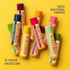 Burt&rsquo;s Bees Lip Balm, Beeswax, Strawberry, Coconut and Pear, and Vanilla Bean Pa