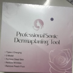 Sonic Dermaplaning Tool LED Light Rechargeable 3-Speed Purple Peach Fuzz