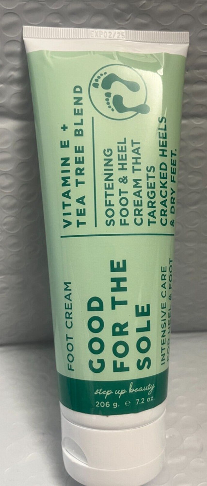HOME&BODY FOOT CREAM GOOD FOR THE SOLE VITAMIN E TEA TREE BLEND FOR DRY 7.2FLOZ