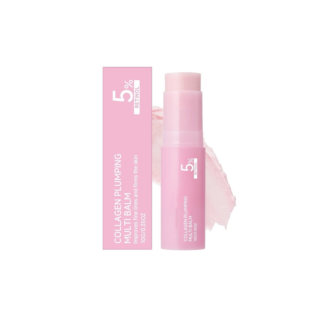 Pink PLIMPING COLLAGEN MULTI BALM Collagen Volume Multi Balm 10g K-Beauty