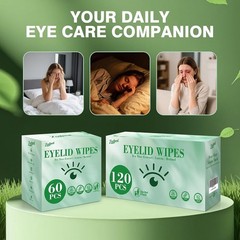 Tea Tree Oil Eyelid Wipes 60PCS – Individually Wrapped Eye Lid Cleaning Wipes