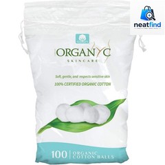 100% Organic Cotton Balls for Sensitive Skin, 100 Count