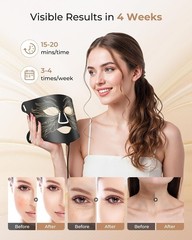 Aurphany LED Light Therapy Mask for Face and Neck – 7 Colors, 324 LEDs