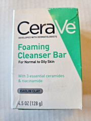 CeraVe Foaming Cleanser Bar For Normal To Oily Skin 4.5 oz (soap &paraben free)