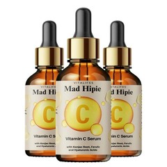 3pk Mad Hipie VitaminC Serum for Face Gentle Facial Skin Care Moisturizing Serum