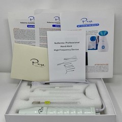 Pure Daily Care NuDerma Clinical Ne+Ar Skin Therapy Wand w 6 Fusion Applicators